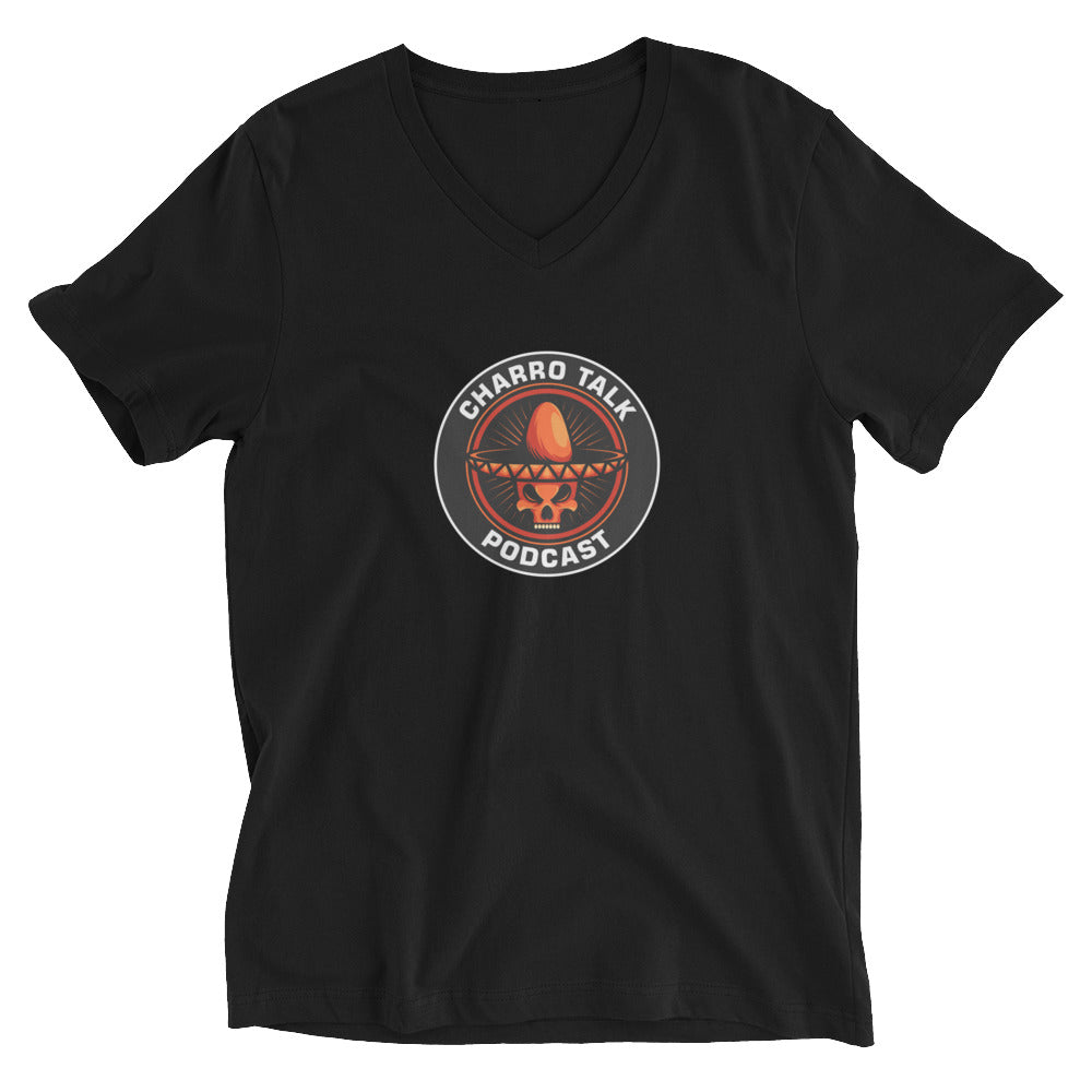 Unisex Short Sleeve V-Neck T-Shirt - Patch Logo