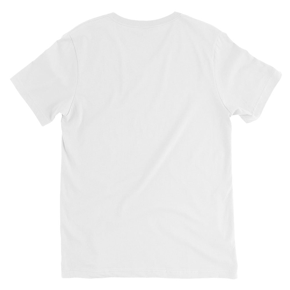 Unisex Short Sleeve V-Neck T-Shirt - Patch Logo