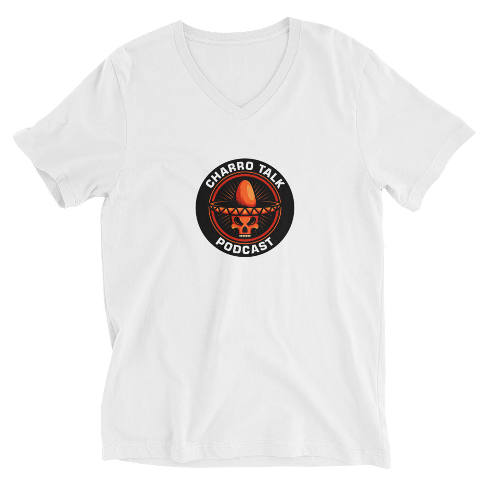 Unisex Short Sleeve V-Neck T-Shirt - Patch Logo