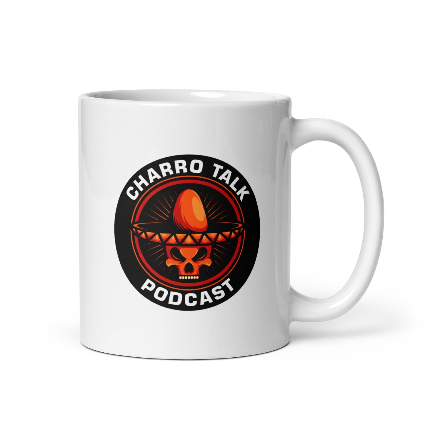 White glossy mug